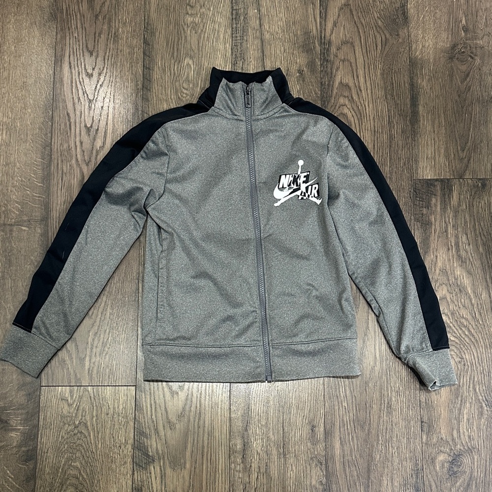 Nike Air Boys Gray and Black Track Jacket
